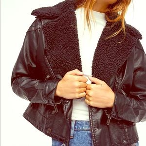 Free People vegan leather Moro jacket